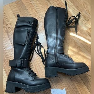Obsidian Pocket Combat Boots